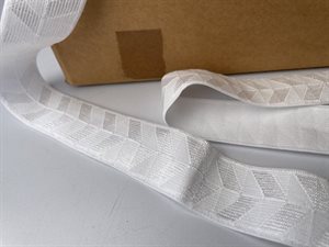 Blød elastik - hvid, 28 mm